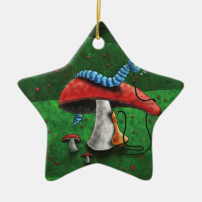 Magic Mushroom Ceramic Ornament (Front)