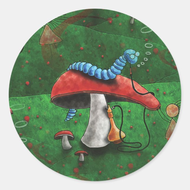 Magic Mushroom Classic Round Sticker (Front)