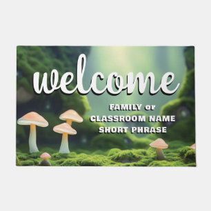 Magic Mushroom Fairytale Forest Moss Trees Nature Doormat