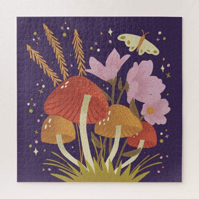 Magic mushroom forest jigsaw puzzle (Vertical)