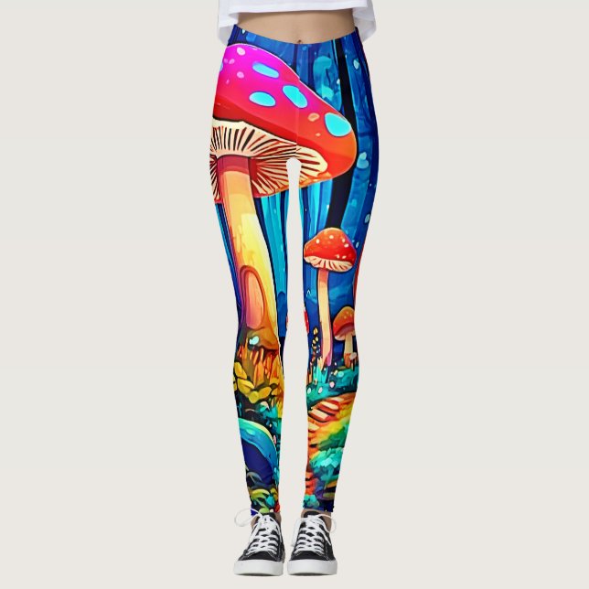 Magic Mushroom Path Leggings (Front)