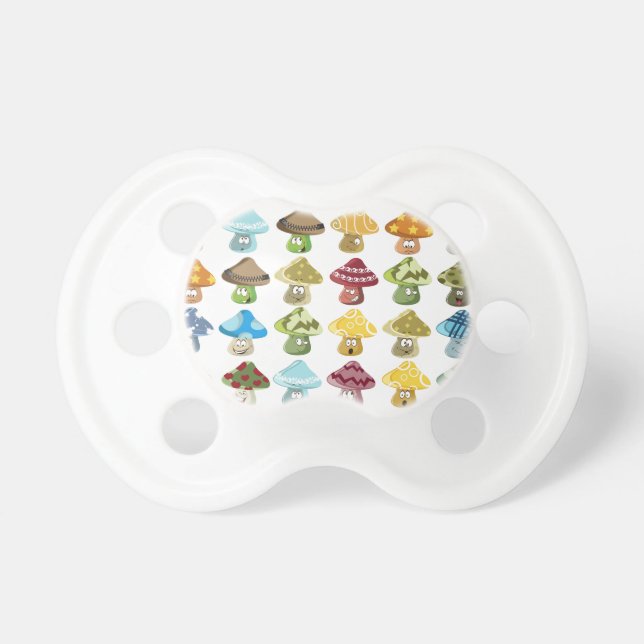 Magic Mushroom Pattern Pacifier (Front)