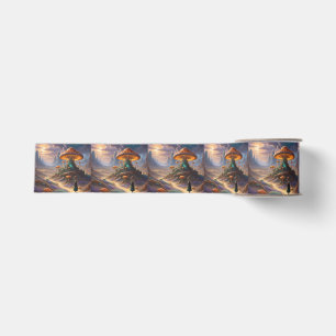Magic Mushroom Planet Grosgrain Ribbon