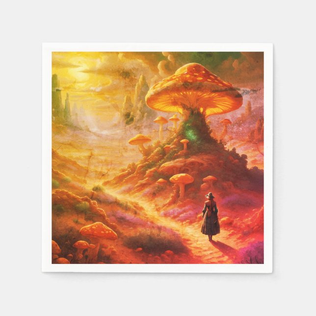 Magic Mushroom Planet  Napkin (Front)