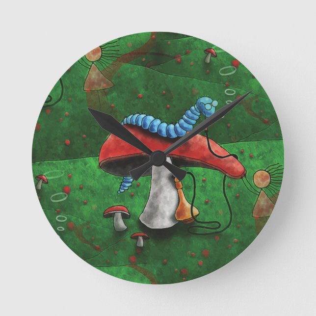Magic Mushroom Round Clock (Front)