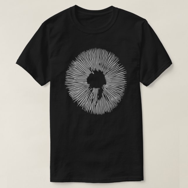 Magic Mushroom Spore Print Psilocybe Cubensis T-Shirt (Design Front)