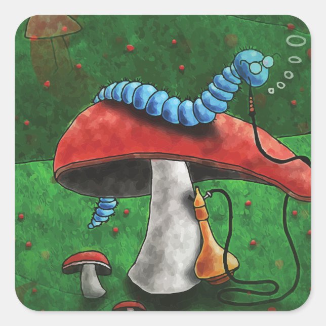 Magic Mushroom Square Sticker (Front)