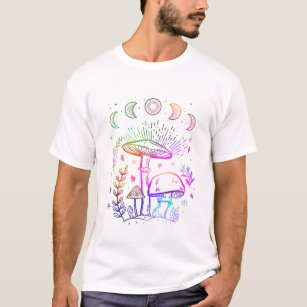 Magic Mushroom Tee, Botanical png, Nature Lover Mu T-Shirt