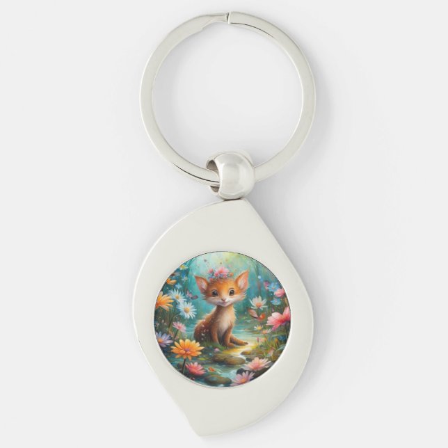 Magic mushrooms butterflies      keychain (Front)
