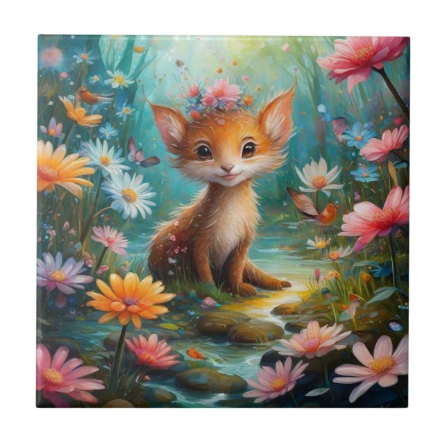 Magic mushrooms butterflies      tile (Front)