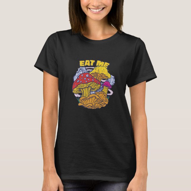 Magic Mushrooms Psychedelic Psilocybin Fungus Hipp T-Shirt (Front)