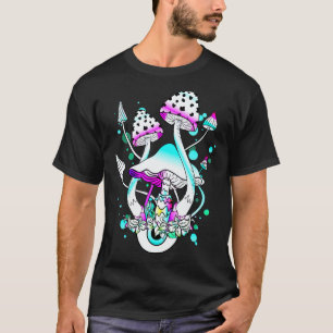 Magic Mushrooms Psychedelic White Mushroom Eyes Ar T-Shirt
