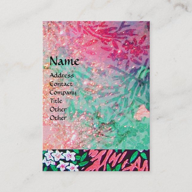 MAGIC MYRTLE / Sparkling Gold Reflections Business Card (Front)