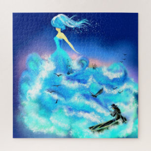 Magic Ocean Femme Jigsaw Puzzle Imaginaire bleu