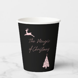 Magic of Christmas Reindeer and Tree Paper Cups
