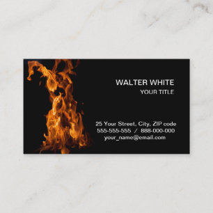 Magic of fire business card