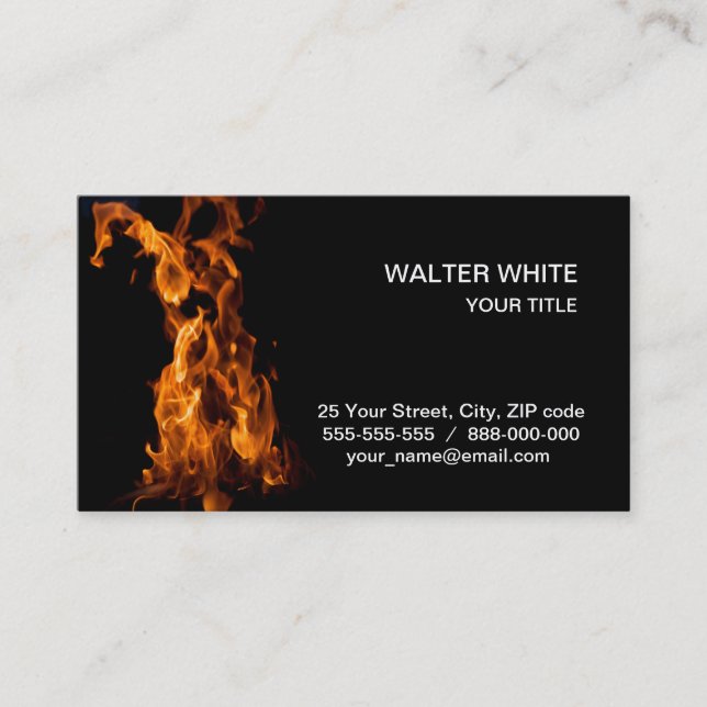 Magic of fire business card (Front)