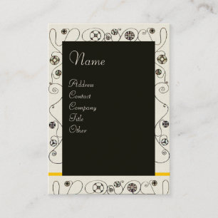 MAGIC OF THE SPRING bright black white yellow Business Card
