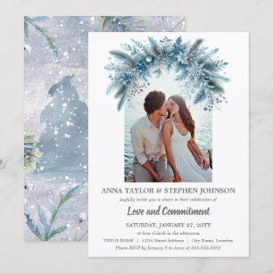 Magic of Winter Photo Commitment Ceremony Invitation