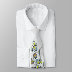 Magic Olive Watercolor Hand-painted Tie