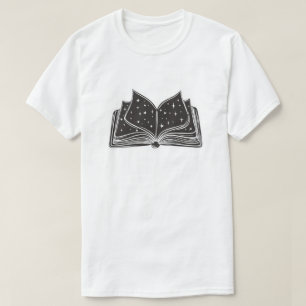 Magic Open Spellbook – Stars and Wizardry T-Shirt