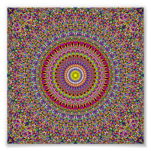 Magic Ornate Garden Mandala Photo Print