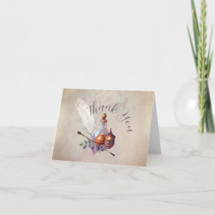 Magic Owl Wizard Merci aquarelle