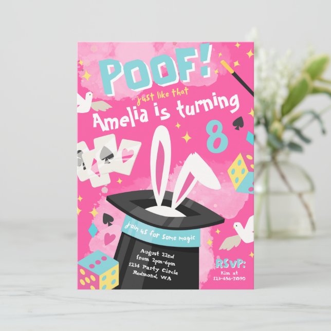 Magic Party Invitation | Magician Invitation (Standing Front)