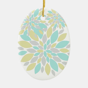 Magic Pastel Colour Flower Petals Ceramic Ornament