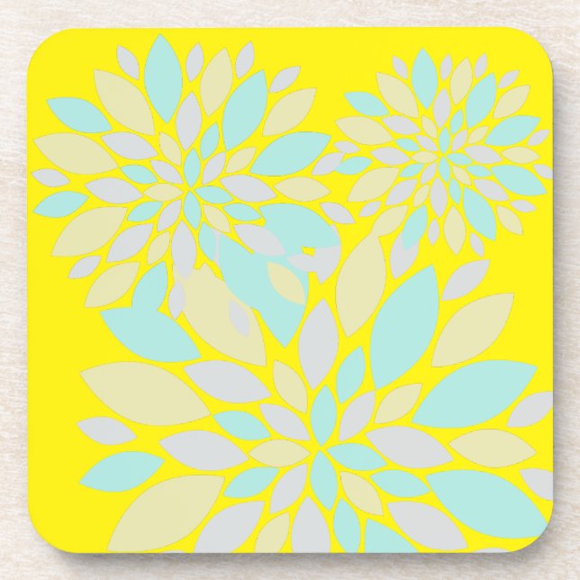 Magic Pastel Colour Flower Petals Coaster (Front)
