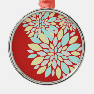 Magic Pastel Colour Flower Petals Metal Ornament