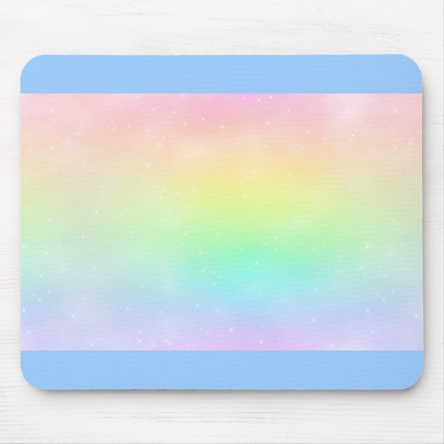 Magic Pastel Rainbow Mousepad (Front)