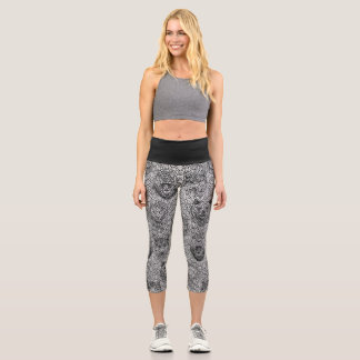 magic pattern capri leggings