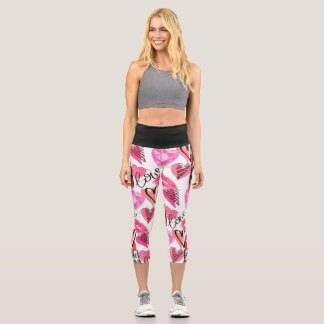  magic pattern capri leggings