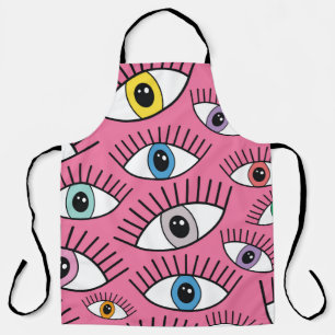 Magic pattern with colorful eyes. Mystic backgroun Apron