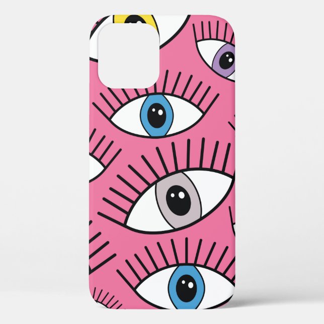 Magic pattern with colourful eyes. Mystic backgrou Case-Mate iPhone Case (Back)