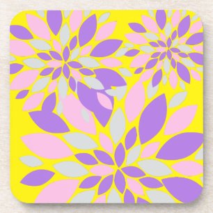Magic Petals Purple Flowers Coaster