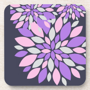 Magic Petals Purple Flowers Coaster