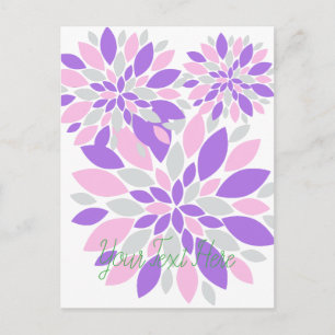 Magic Petals Purple Flowers Postcard