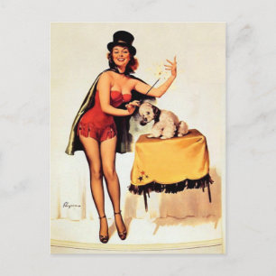 Magic Pin Up Postcard