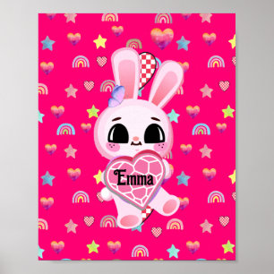 Magic pink candy world poster