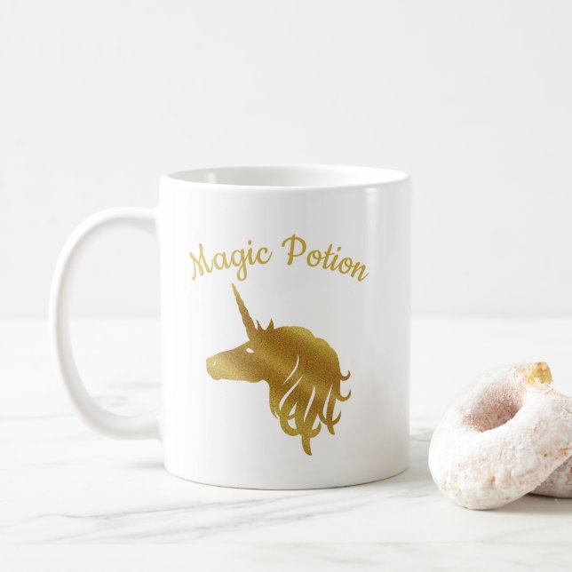 Magic Potion Gold Unicorn Mug (With Donut)