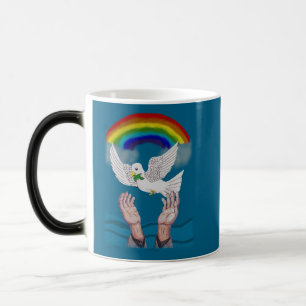 Magic Promise Dove & Rainbow Morphing Mug de Dieu