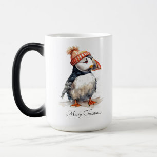 Magic Puffin Christmas Drinkware Mug