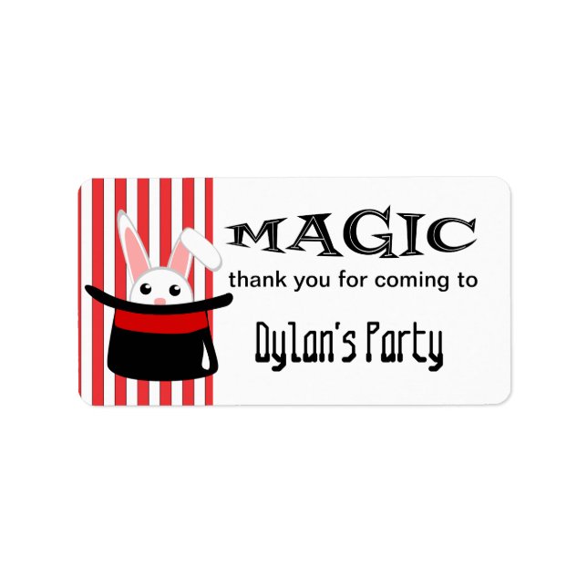 Magic Rabbit in a Hat Label (Front)
