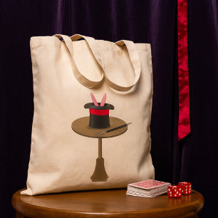 Magic Rabbit in Hat with Wand Tote Bag