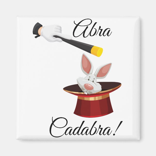 Magic rabbit in the hat magnet (Front)