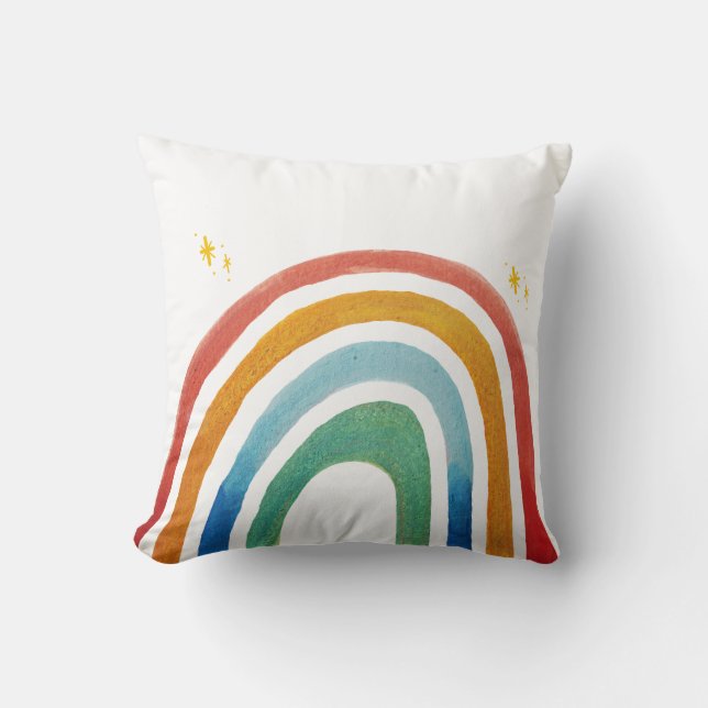 Magic Rainbow Throw Pillow (Front)