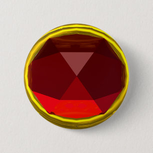 MAGIC RED RUBY GEMSTONE 2 INCH ROUND BUTTON