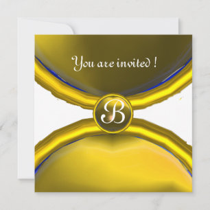 MAGIC RINGS ,MONOGRAM  gem yellow Invitation